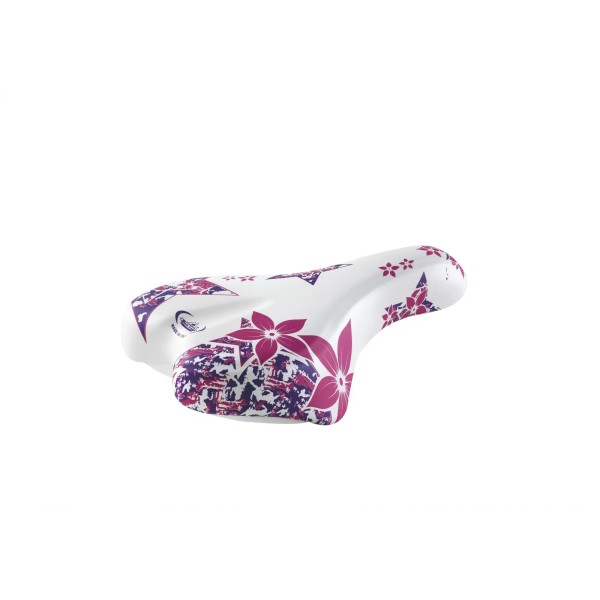 Sella Bici 16"20" Bambina 996 Ok GO bianca-rosa