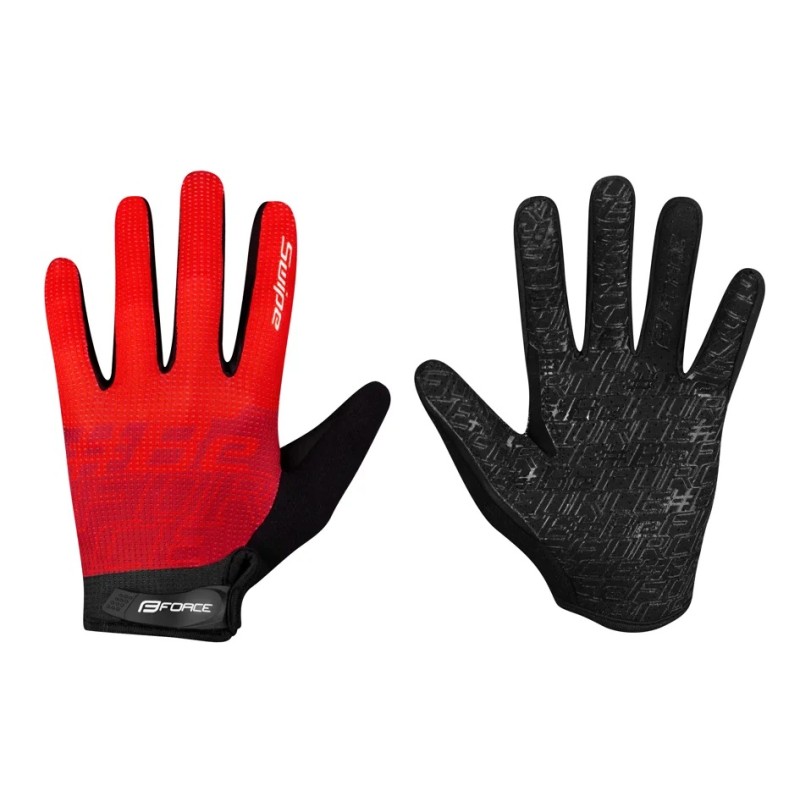 Guanti Ciclismo MTB Swipe Estivi Colore Rosso Taglia XL FORCE