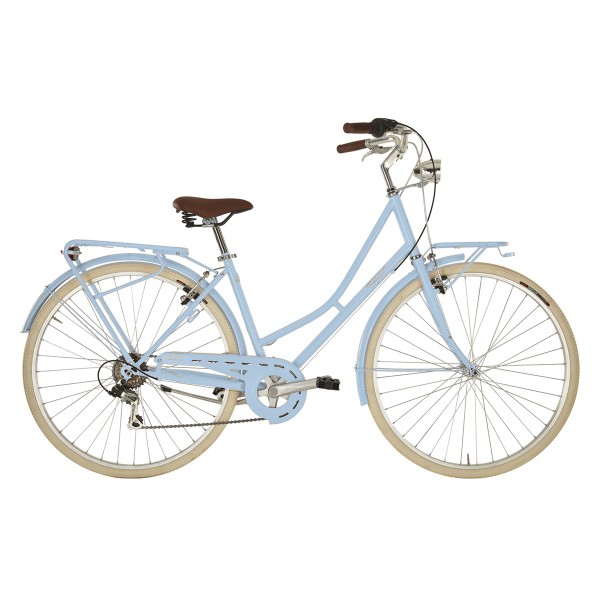 Bici Donna Viaggio 28" Lady Vintage 6v Azzurro Pastello Alpina Bike