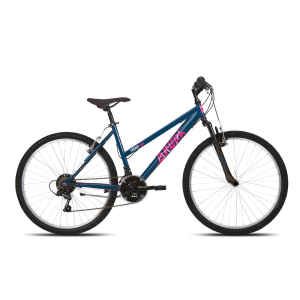 Bici 26'' Donna Mtb Rebel Rose Blue Hawaii 18 vel. Ammortizzata V-Brake BRERA