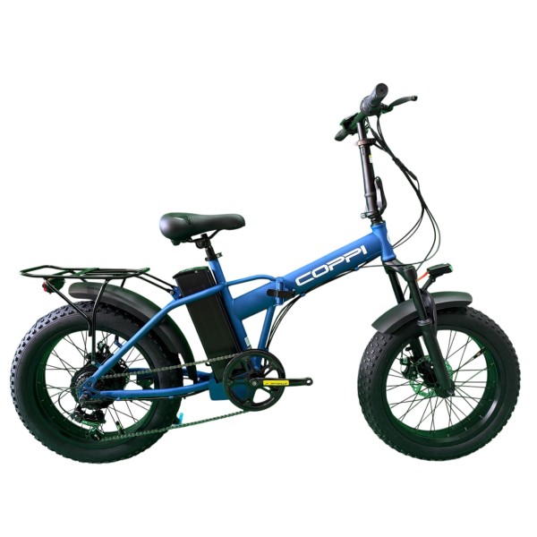 Bici Elettrica Fat Bike 20" Vesuvio 250W 36v Blu Avio Acciaio 6v COPPI