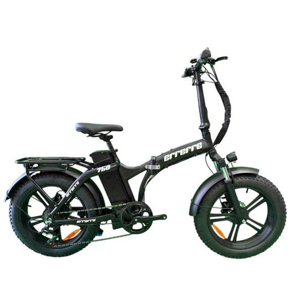 Bici Elettrica Fat Bike 20" 750 Disco Idraulici 48v Nero ERRERRE