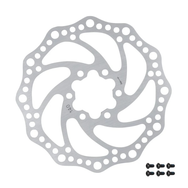 Disco Freno Bici 140mm 6 fori Argento FORCE