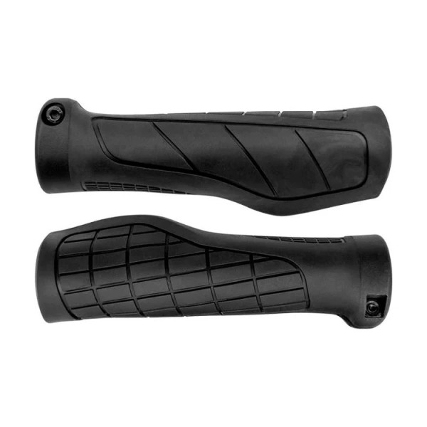 Manopole Bici Ergo Lock 130mm in Gomma Antiscivolo Nero MvTek