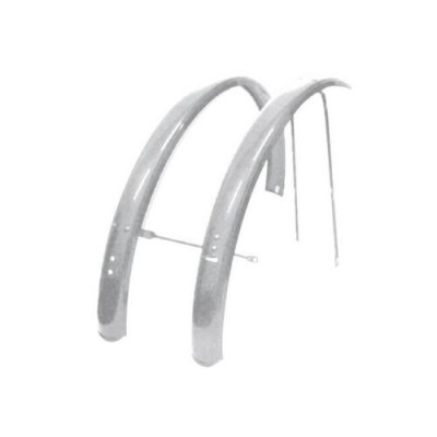 Parafanghi Bici 28" CITY BIKE-Policarbonato Nero/silver 28” 45 mm