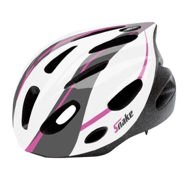 Casco Bici snake 2 bianco/grigio/viola 53-56 mm MvTek