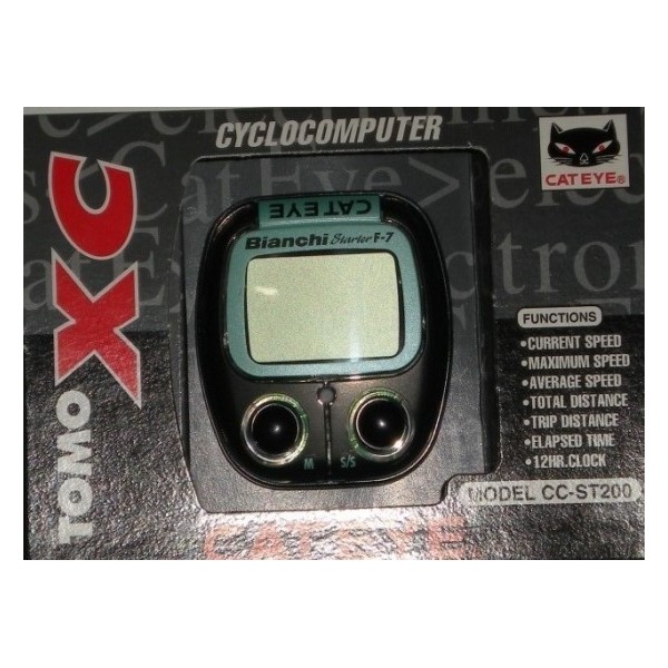 Ciclocomputer CATEYE bianchi mod. TOMO XC con filo vintage